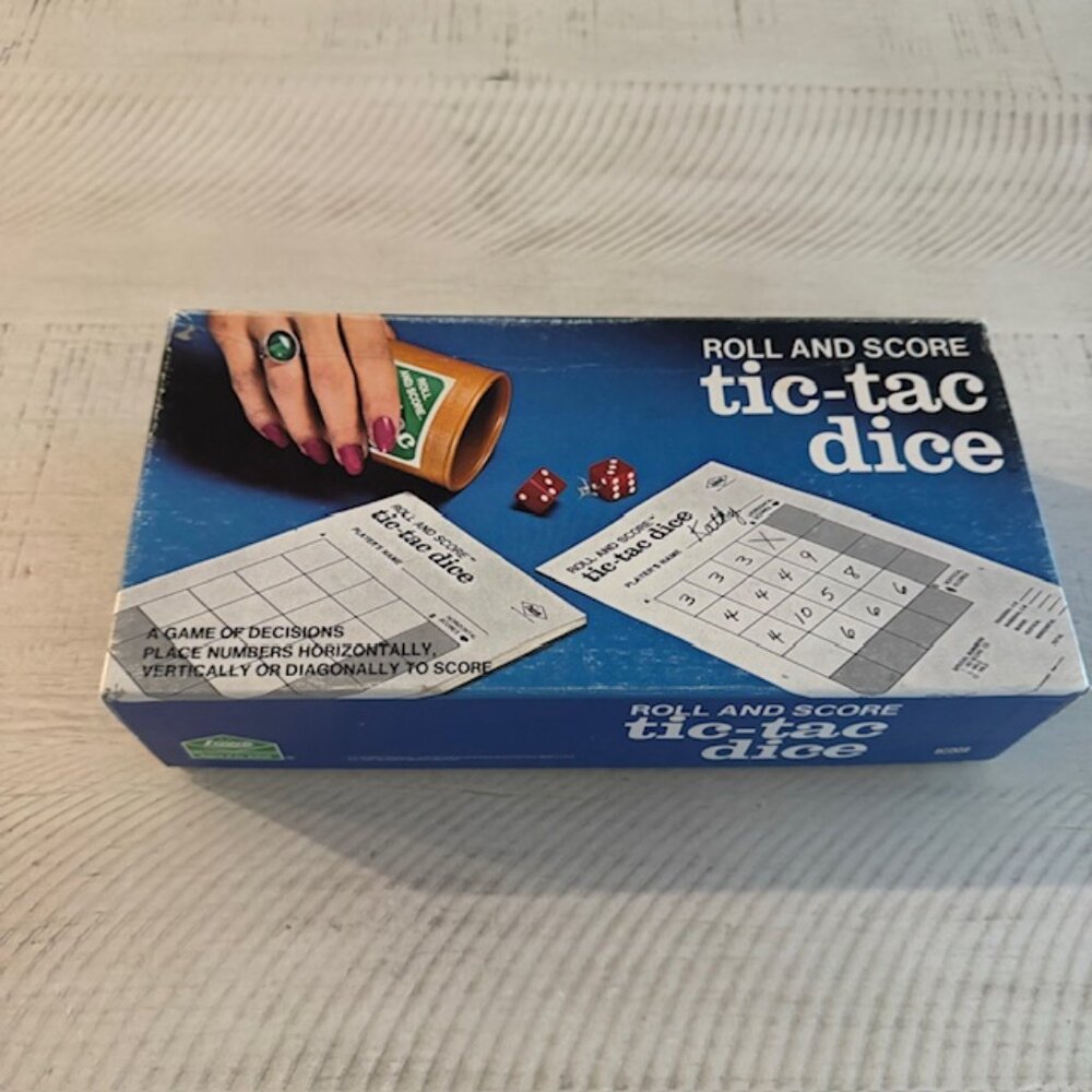 Vintage 1975 Lowe Tic-Tac Dice (Roll and Score)